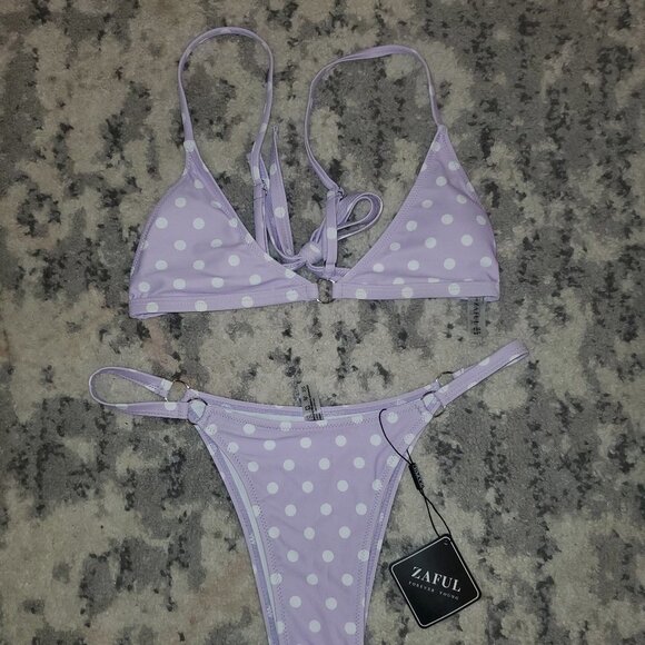Zaful Other - Lilac Polka Dot Bikini 👙 NWT sz8